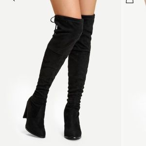Knee high black boots size 8